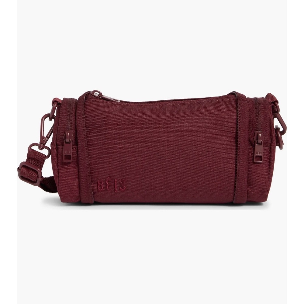 BEIS EXPANDABLE CROSSBODY CHARM IN BURGUNDY - Picture 8 of 9